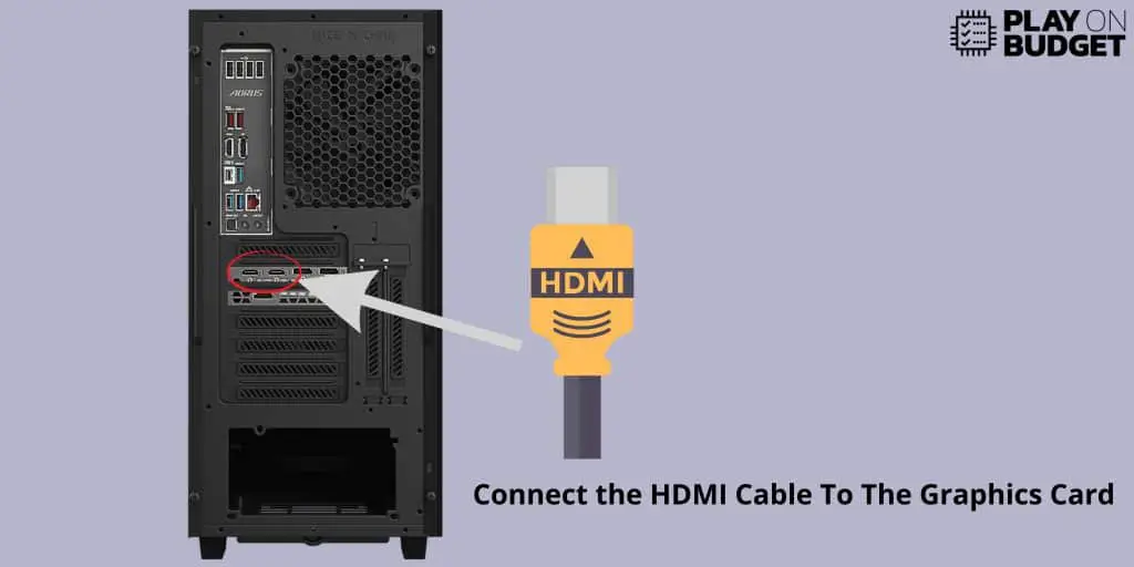 Connect the HDMI Cable To The Graphics Card
